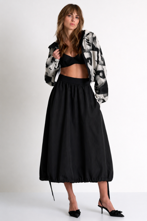 Volume Midi Skirt