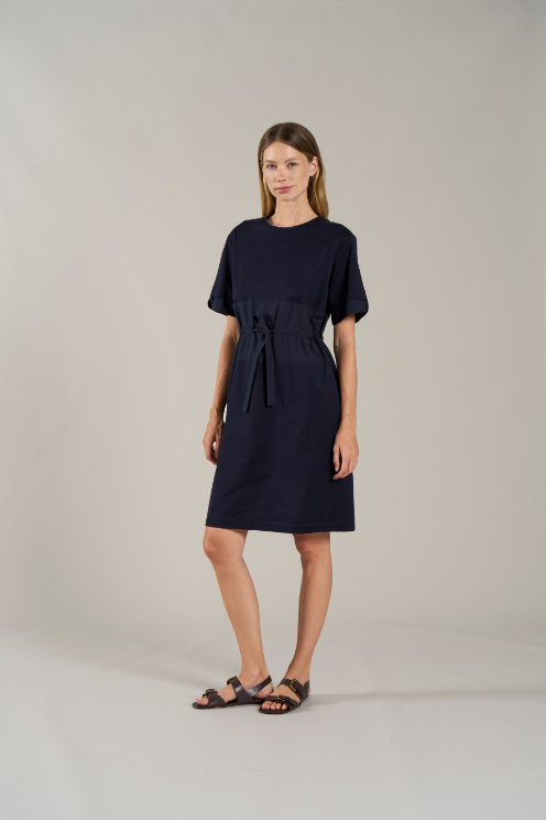 Cotton Drawstring Dress