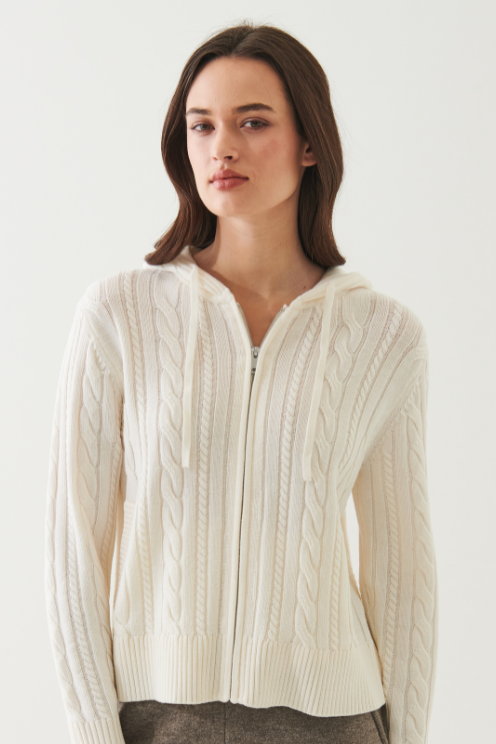 Xfine Merino Cable Full Zip Hoodie