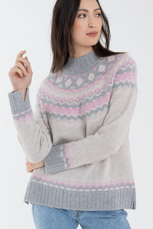 Alashan Fairisle Raglan Turtleneck Sweater