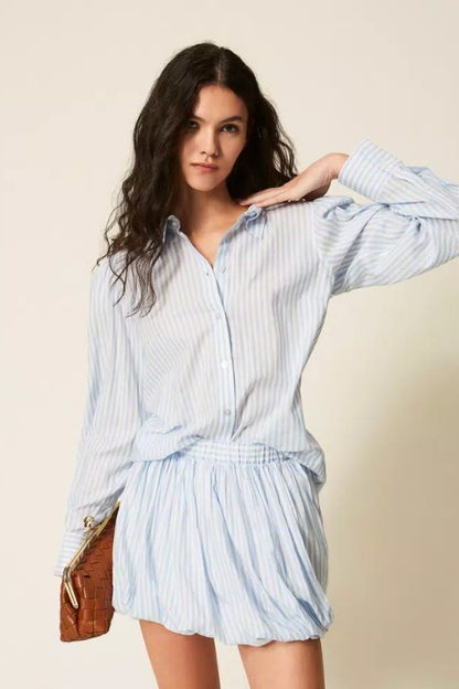 Striped Poplin Shirt