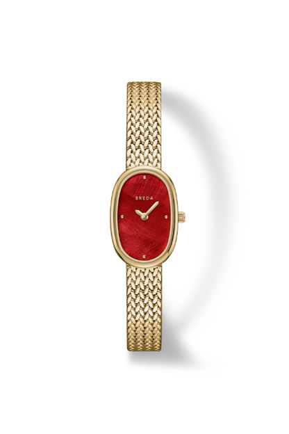 Jane Tethered Watch - Gold/Scarlet