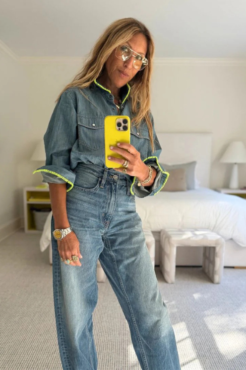 Pia Denim Western Shirt