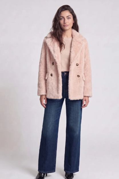 Faux Fur Double Breasted Jacket