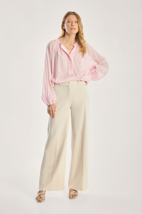 Shiloh Drapey Denim - Crema