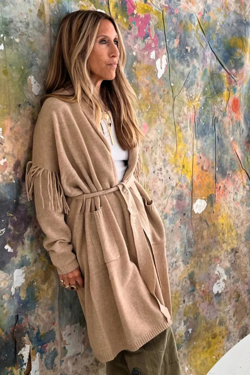 Cali Fringe Cardigan Coat