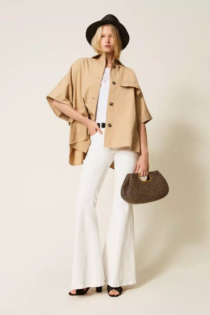 Straw Jacquard Maxi Clutch