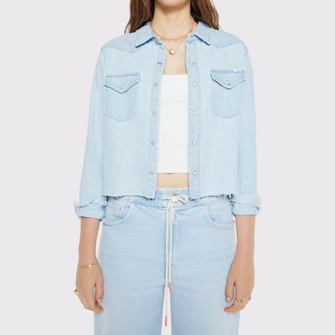 Mother The Super Exes Crop Step Fray Jacket
