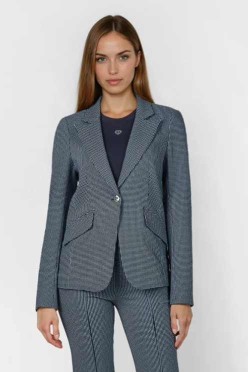 Patterned Jacquard Blazer