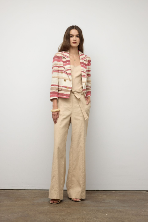 Striped Cropped Jacket