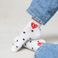 Short Polka Dot Heart Sock