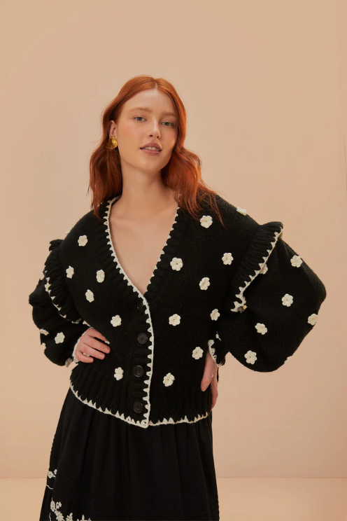 Floral Knit Cardigan