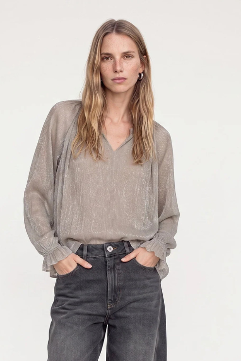 Glam V-neck Blouse