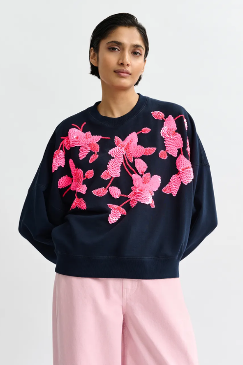 Jaga Cotton Embellished Sweatshirt
