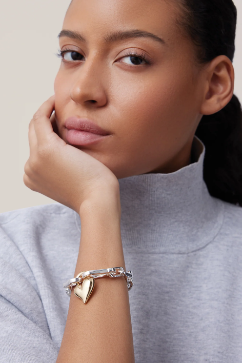 Padlock Heart Chain Bracelet