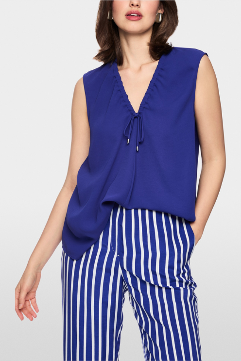 Vibrant Pleated Top