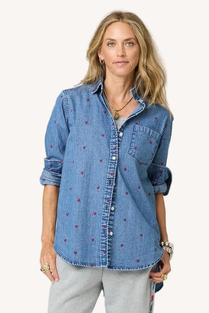 Mia Tiny Hearts Denim Shirt
