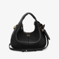 Black Mini Grained Hobo Bag