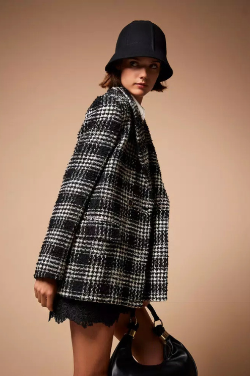Bouclé Check Blazer