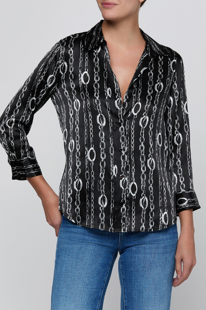 Dani 3/4 Sleeve Blouse - Cable Chain