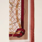 Oval Chain Scarf - Burgundy