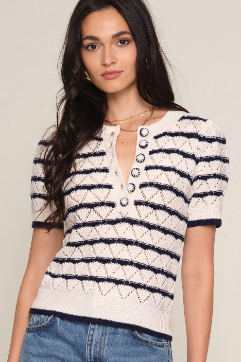 Verano Stripe Knit Top