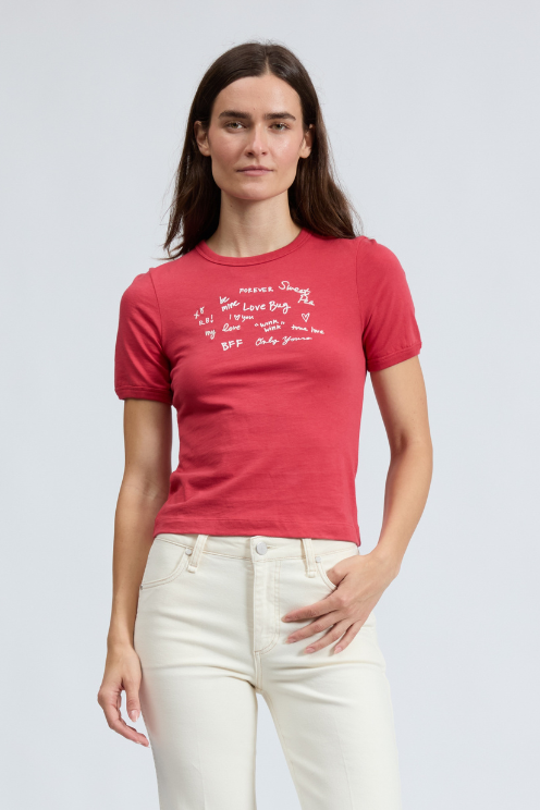 Sweetheart Phrases Ringer Tee