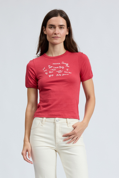 Sweetheart Phrases Ringer Tee