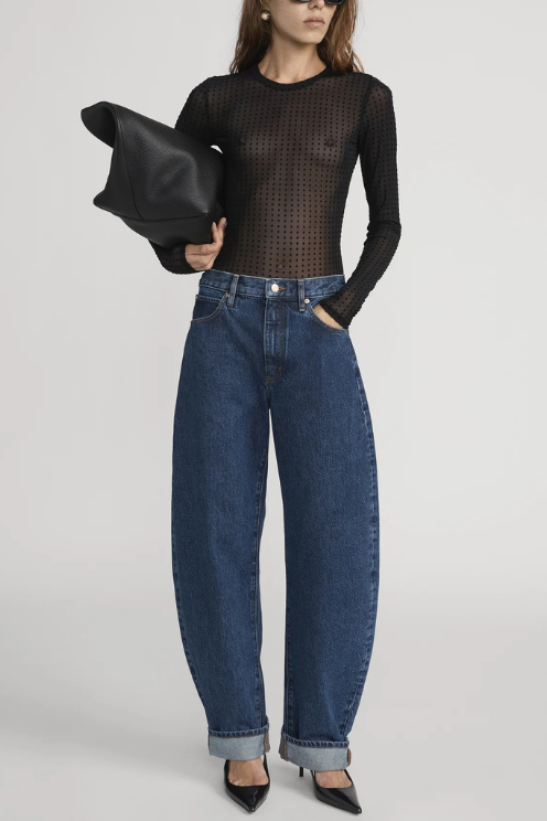 The Mesh Polka Dot Top