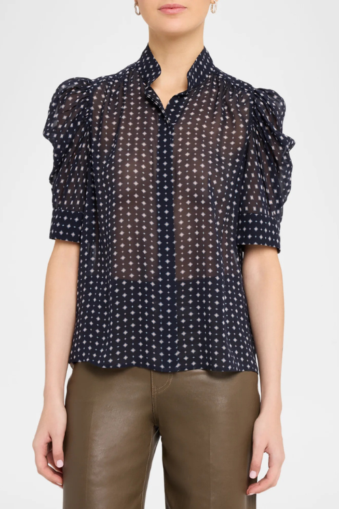 The Tie Print Gillian Blouse