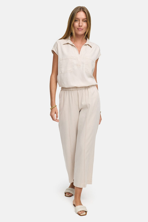 Cropped Wide-leg Trousers