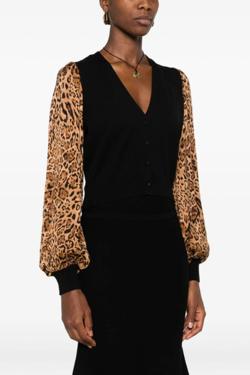 Leopard Puff sleeve Sweater