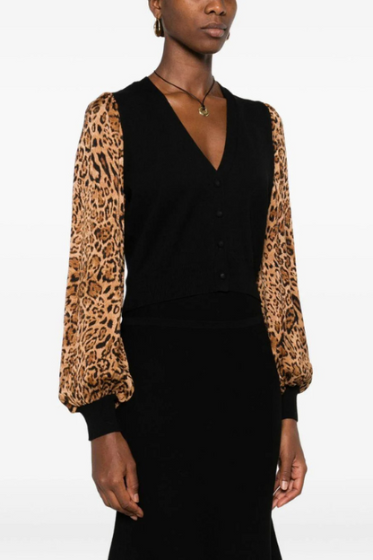 Leopard Puff sleeve Sweater