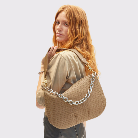 Clare V. Moyen Messenger - Woven Checker