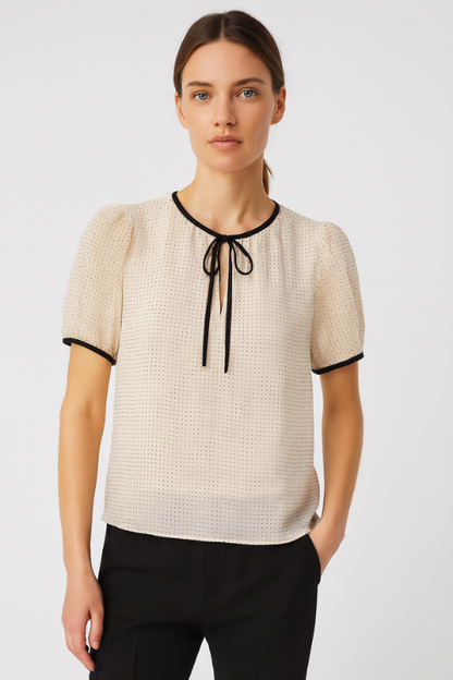 The Tie Puff Sleeve Blouse