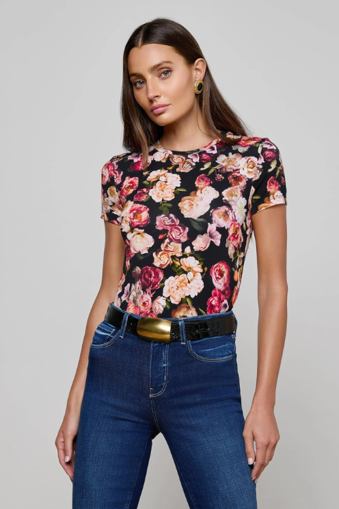 Ressi Fitted Tee - Floral Clusters