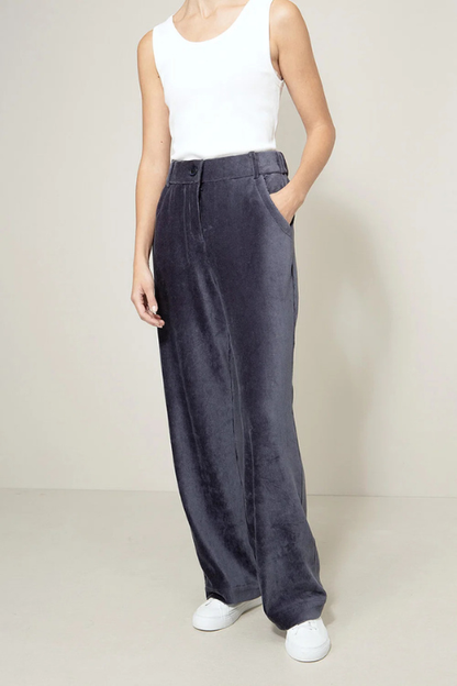 Velvet Cord Wide Leg Pant
