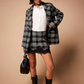 Bouclé Check Skirt