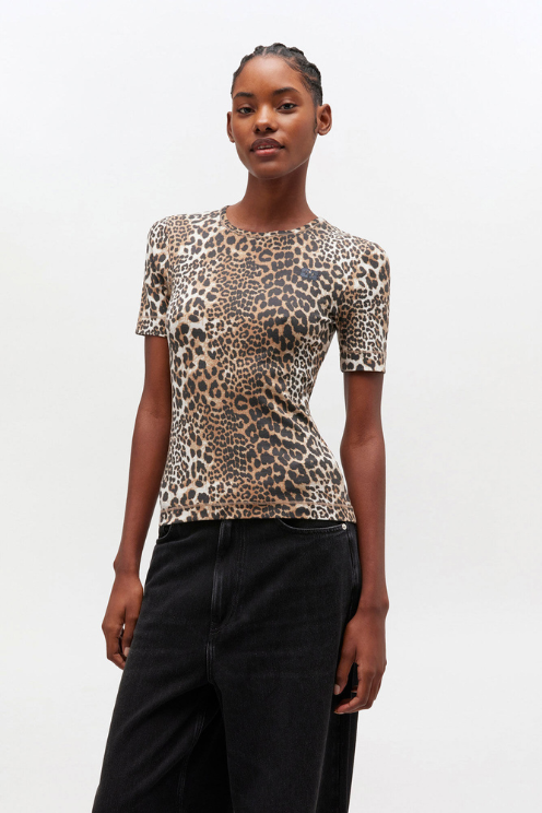 Leopard Rib Tee