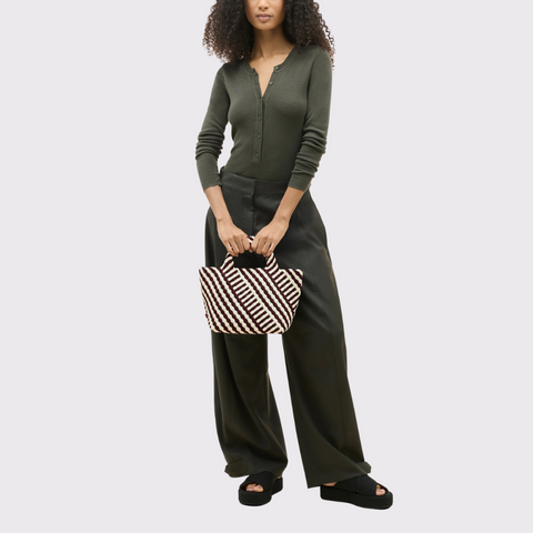 Naghedi St. Barths Small Tote Striped in Roma