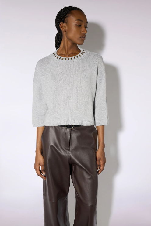 Mabel Embellished Cashmere Blend Sweater
