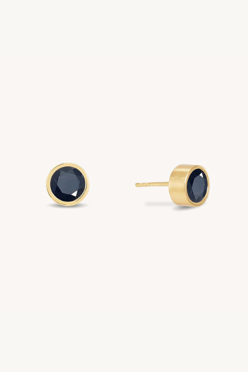 Signature Midi Studs - Black Onyx