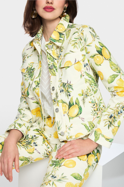 Lemon Printed Denim Jacket