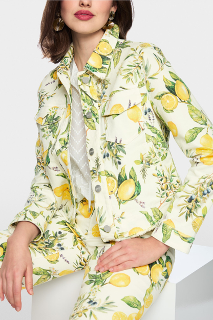 Lemon Printed Denim Jacket