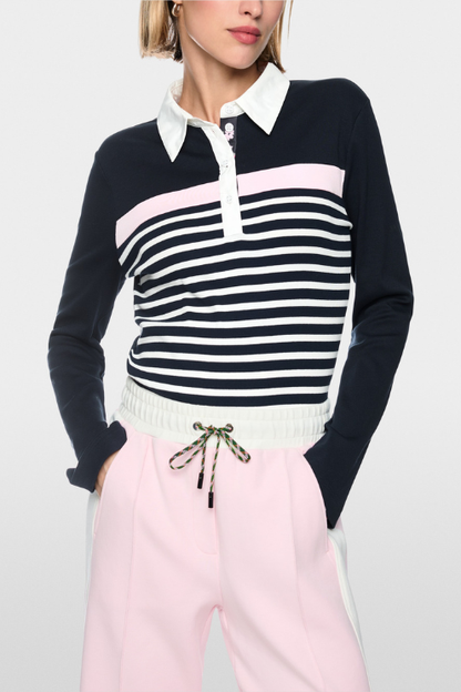 Ribbed Texture Polo Shirt