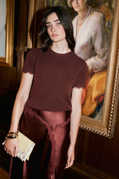 Cashmere Top with Lace