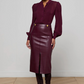 Arlette Vegan Leather Midi Skirt