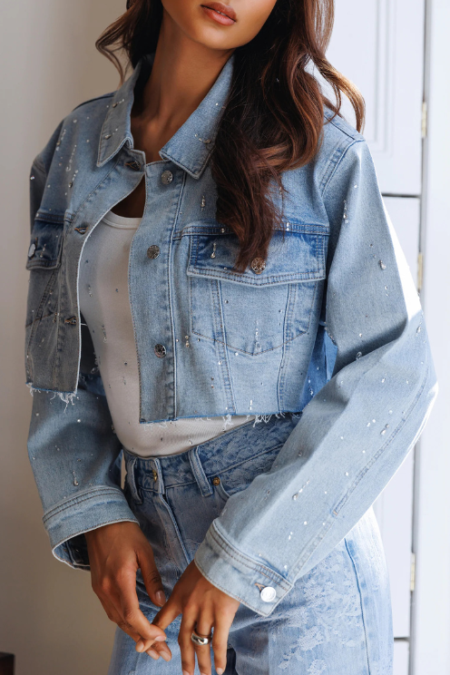 Delan Embellished Denim Jacket