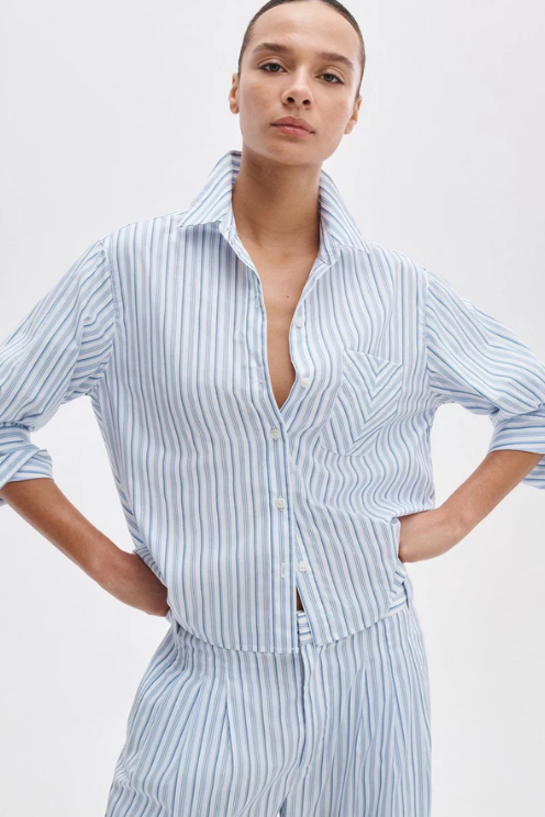 Lucia Striped Poplin Shirt