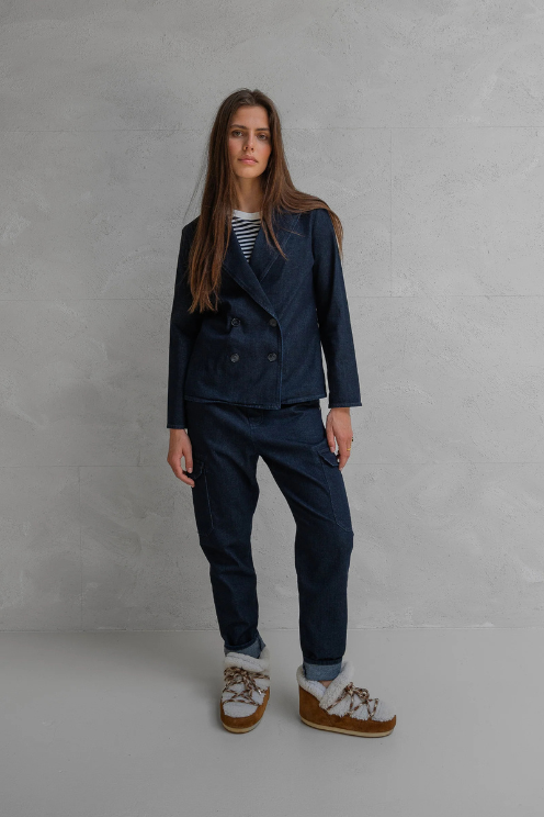 Dark Blue Denim Blazer